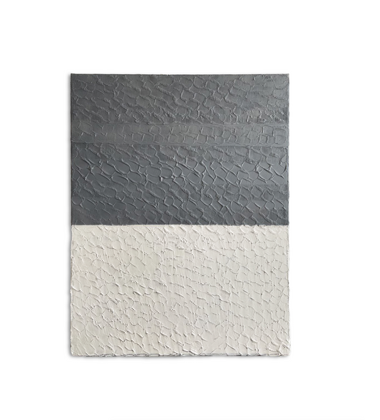 Tablou minimalist lucrat manual, in relief - "Duo"